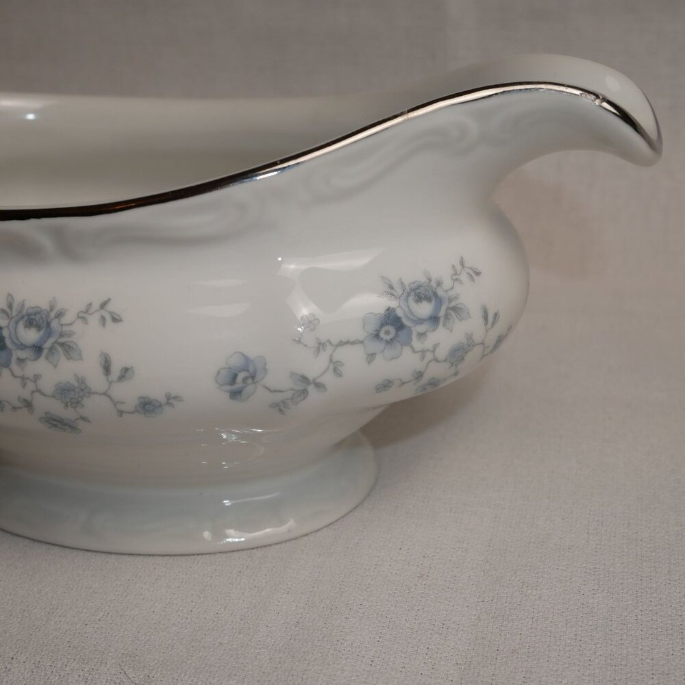 Bavaria Haviland Germany Floral Porcelain Gravy Boat With Silver Trim - Picture 7 of 8